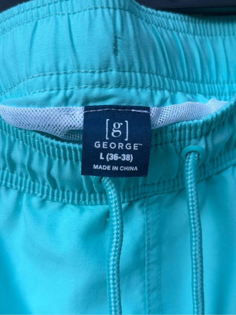 George Mint Green Elastic Waist Shorts Size L (36-38)